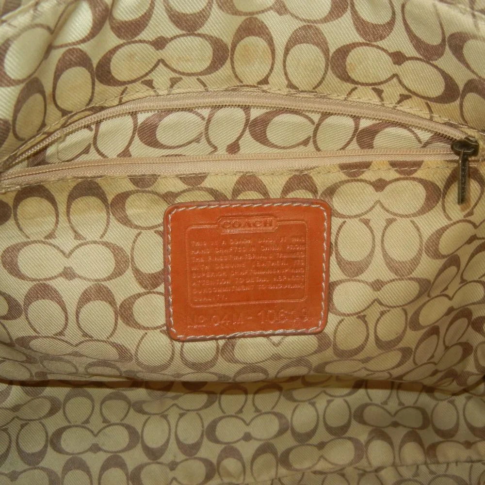 Coach Leather Gallery Purse Shoulder Bag Signature Brown Logo Hangtag Lined - Picture 3 of 14